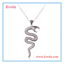 Snake pendant jewellery long costume necklace